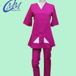 PYJAMA MAUVE AVEC COL BLANC