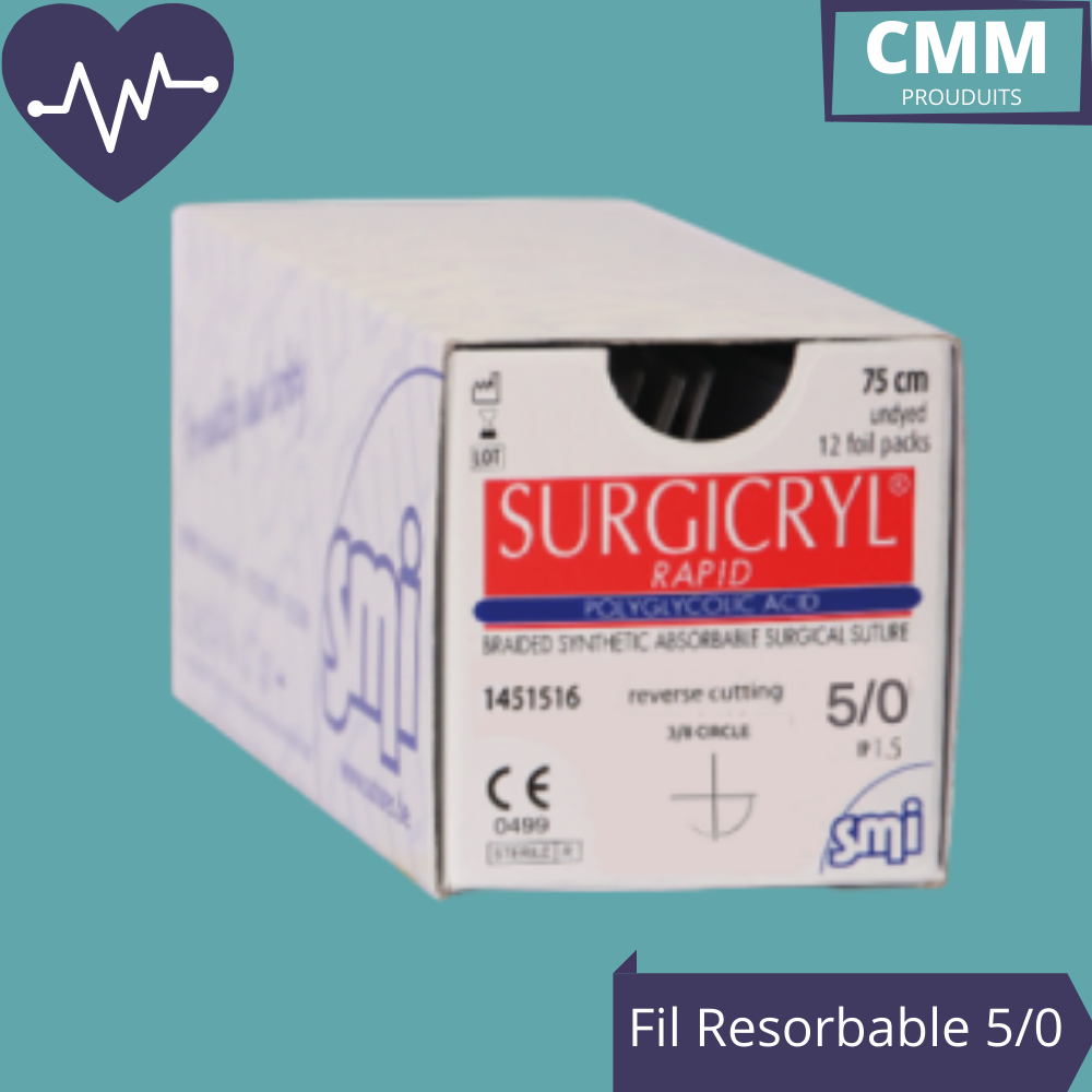 FIL RÉSORBABLE 5/0 RAPIDE