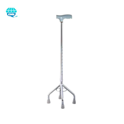 Canne de Marche Quadripode Ajustable en Aluminium